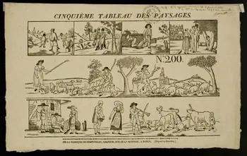 estampe CINQUIEME TABLEAU DES PAYSAGES.  N°.200. 1962.44.1 Photo