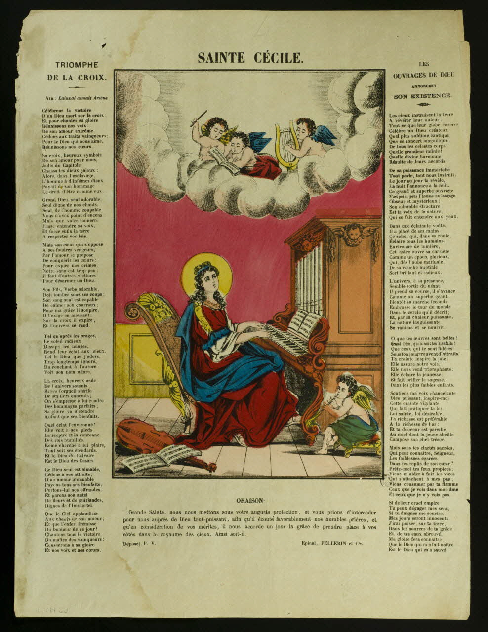 estampe SAINTE CECILE. 1962.44.14 Photo
