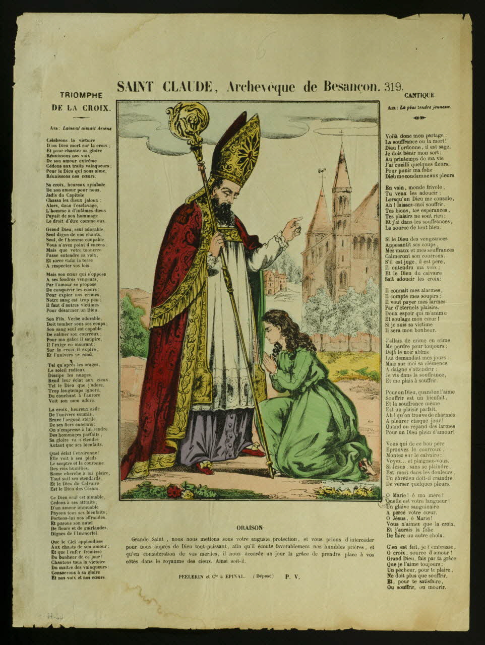 estampe SAINT CLAUDE, Archevêque de Besançon. 1962.44.8 Photo