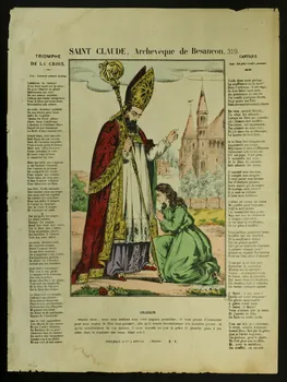estampe SAINT CLAUDE, Archevêque de Besançon. 1962.44.8 Photo