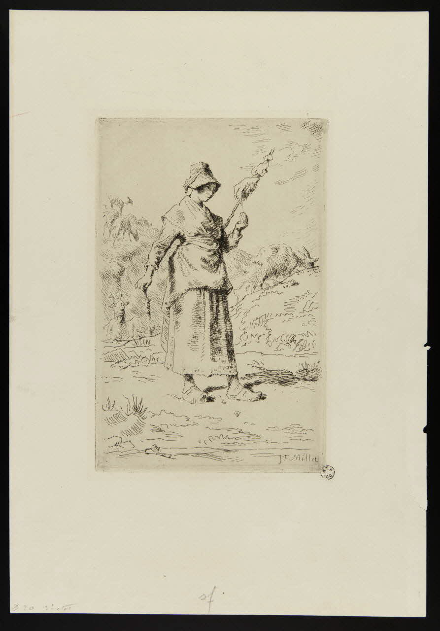 estampe Fileuse auvergnate 1962.45.1 Photo