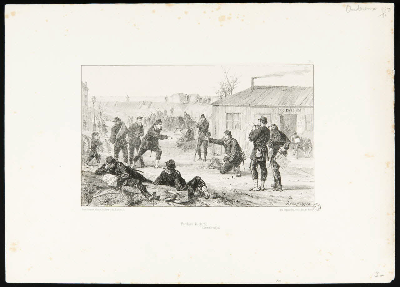 estampe Pendant la garde.  (Novembre 1870) 1962.45.7 Photo