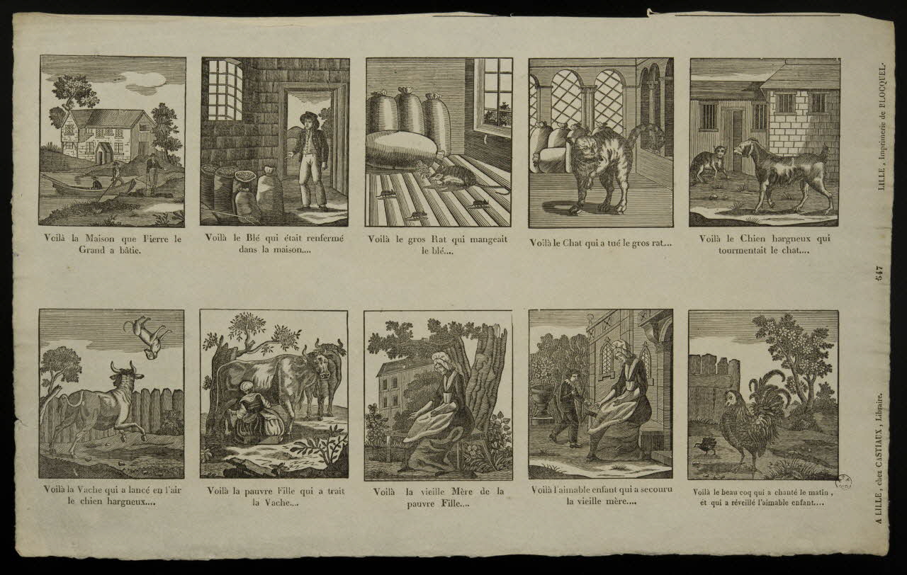 Saint Just César ; Jean-Baptiste Castiaux ; Simon-François Blocquel imagerie ancienne Suite de scènes Lille 1809-1837 1962.69.13 Photo