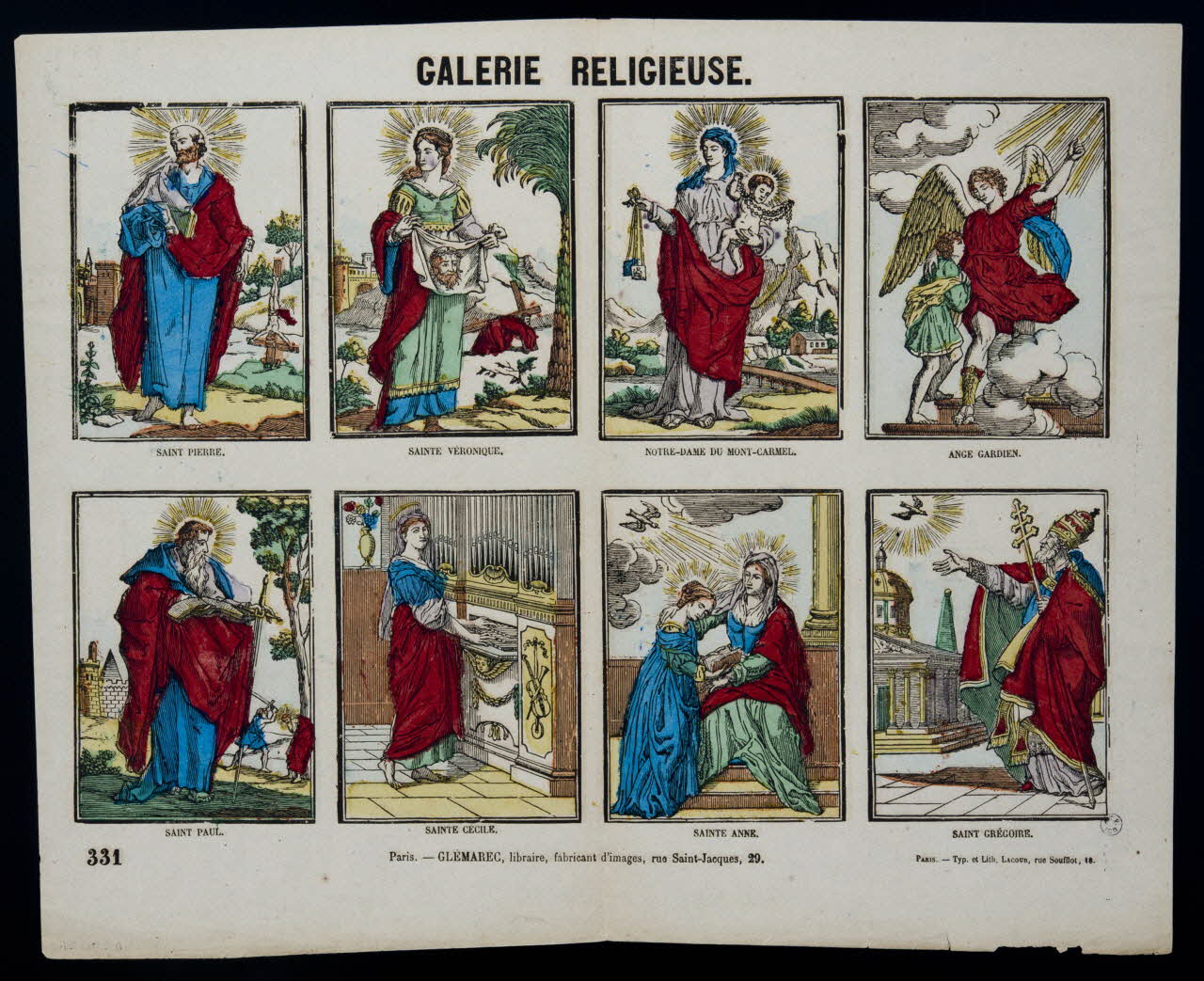 estampe GALERIE RELIGIEUSE. 1962.70.24 Photo
