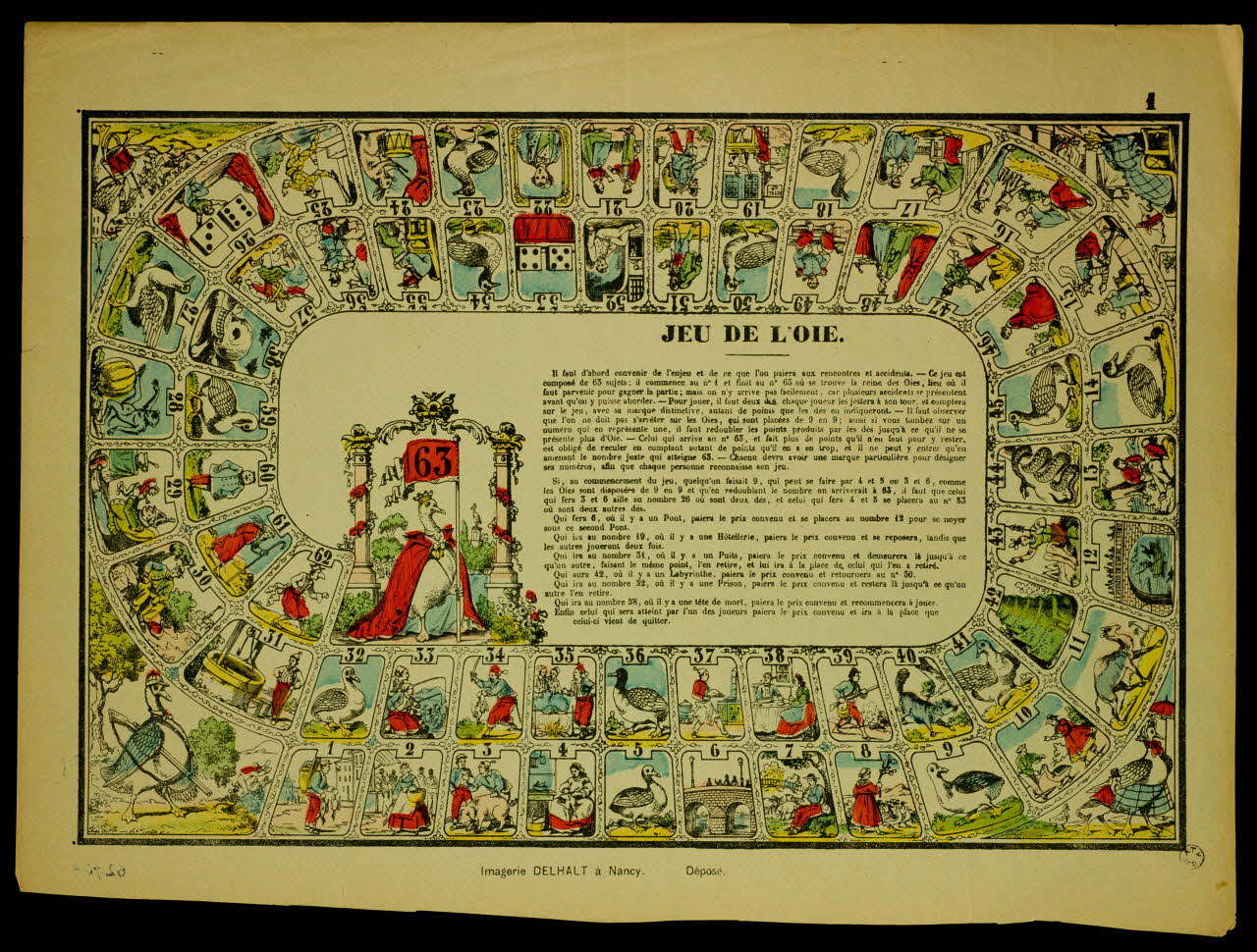 estampe JEU DE L'OIE 1962.70.8 Photo