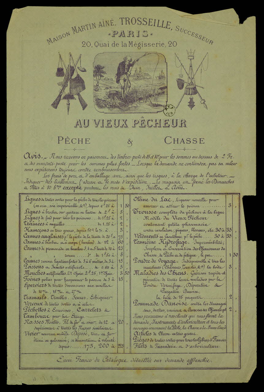 estampe AU VIEUX PÊCHEUR  PÊCHE & CHASSE 1963.117.11 Photo