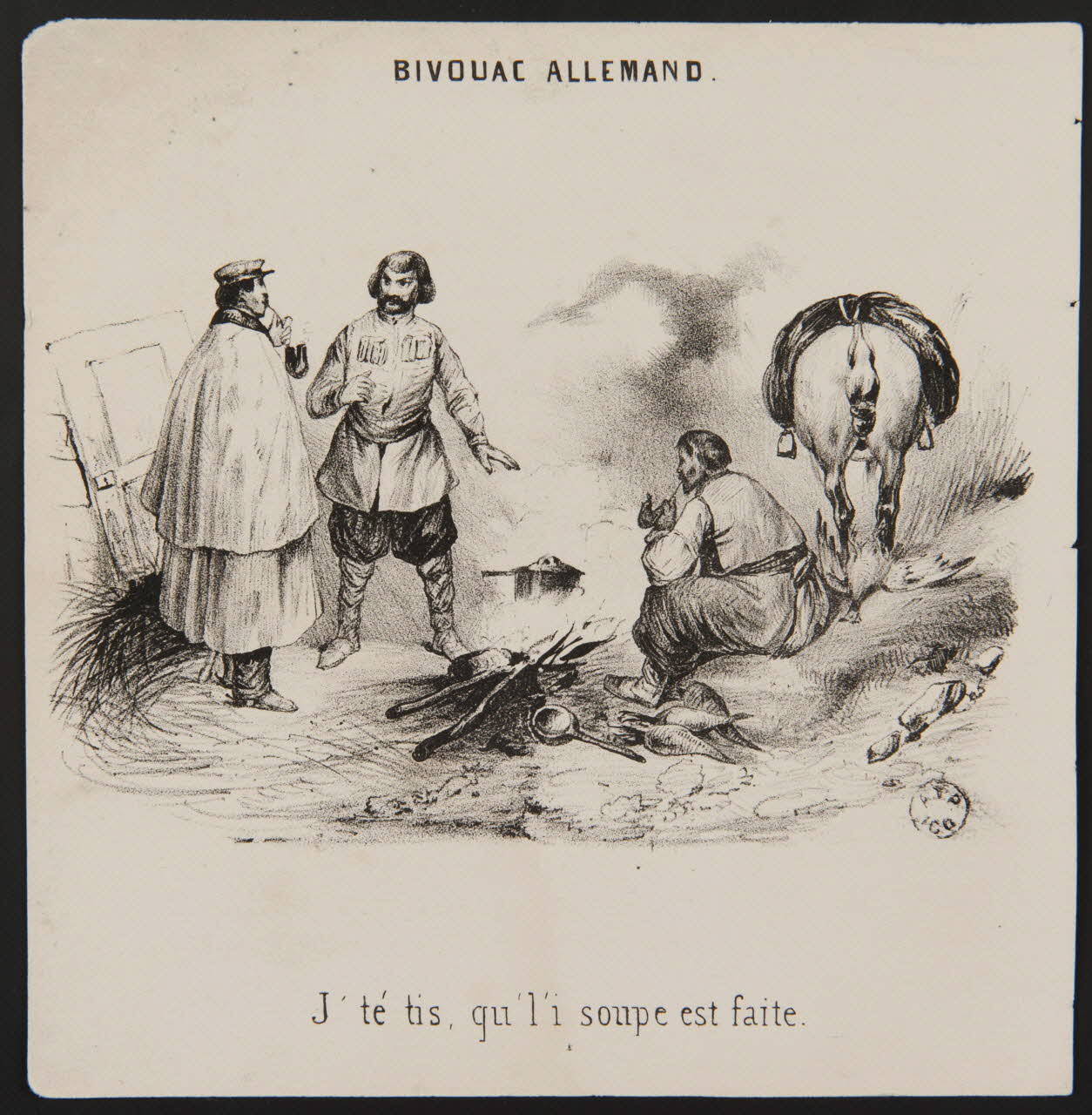 estampe BIVOUAC ALLEMAND. 1963.117.23 Photo