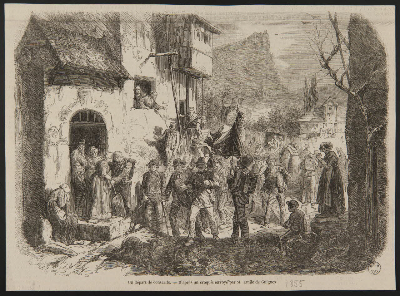 estampe Un départ de conscrits. 1963.117.43 Photo