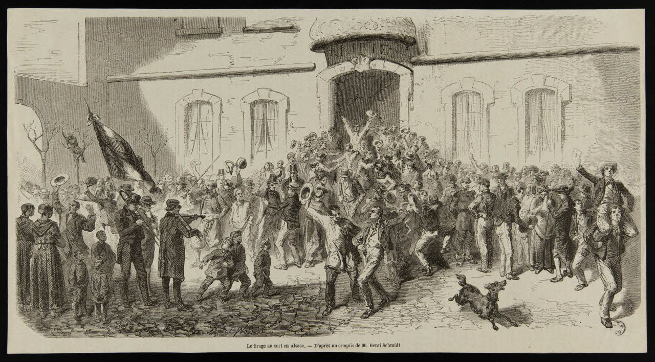 estampe Le tirage au sort en alsace. 1963.117.47 Photo