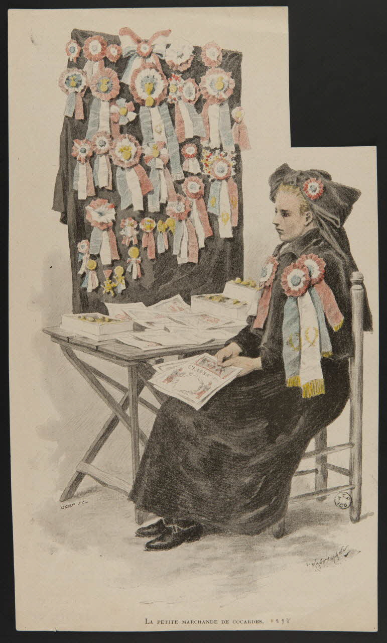 estampe LA PETITE MARCHANDE DE COCARDES. 1963.117.55 Photo