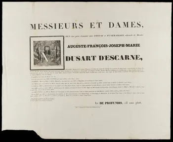 estampe Faire-part mortuaire 1963.124.11 Photo