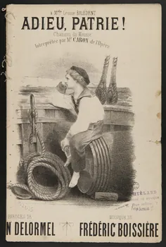 estampe ADIEU, PATRIE !  Chanson du Mousse.  N. DELORMEL  FREDERIC BOISSIERE 1963.136.16 Photo