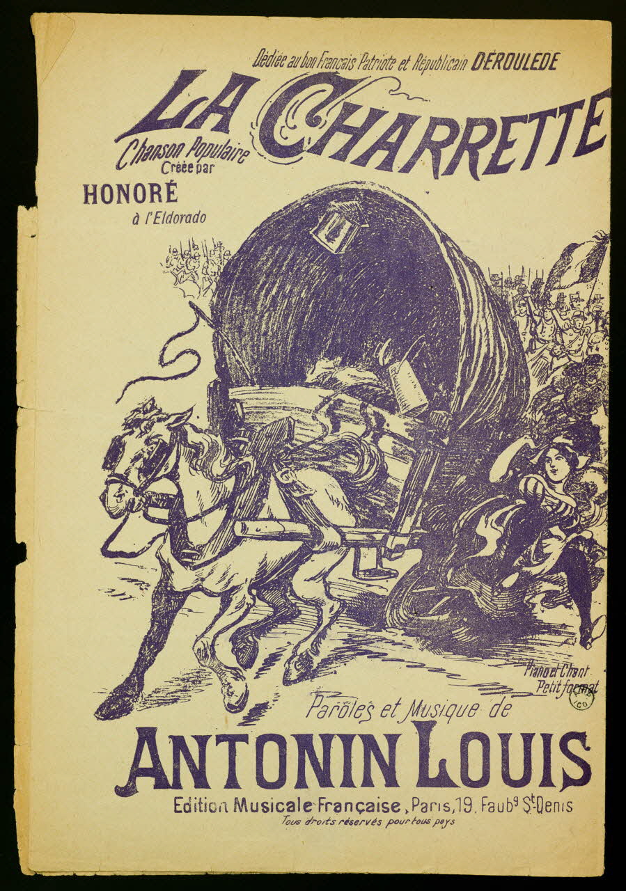 estampe LA CHARRETTE  Chanson Populaire 1963.136.28 Photo