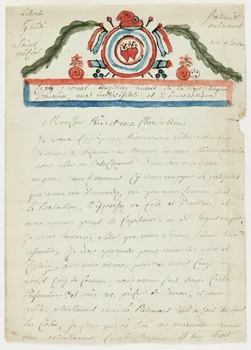 dessin Lettre de soldat 1794 1963.140.1 Photo