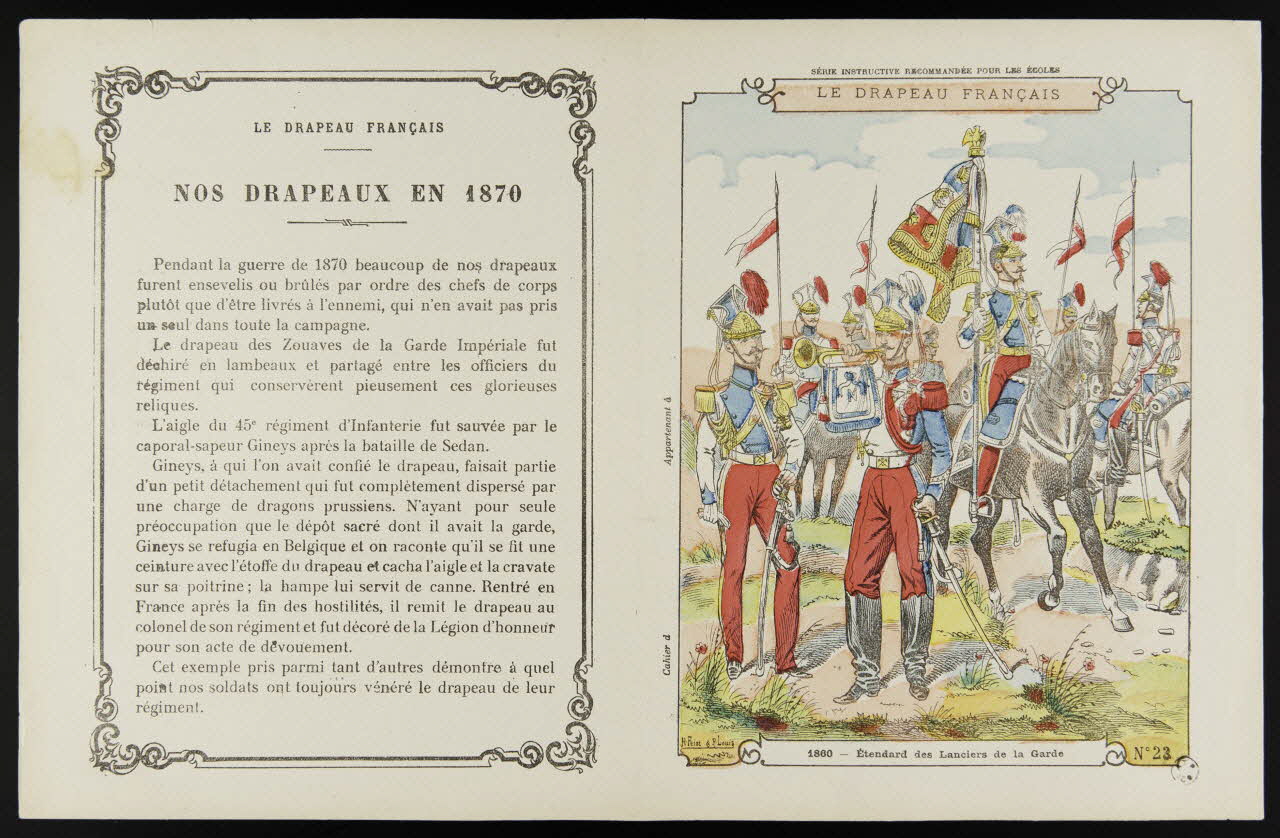 estampe LE DRAPEAU FRANCAIS  1860 - Etendard des Lanciers de la Garde 1963.144.101 Photo
