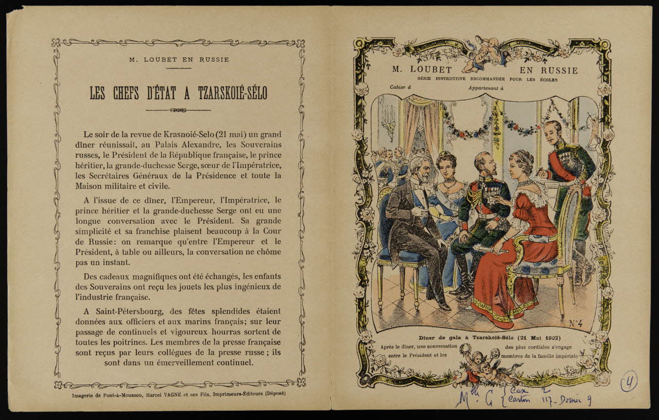 estampe Dîner de gala à Tzarskoïé-Sélo (21 Mai 1902) 1963.144.106 Photo