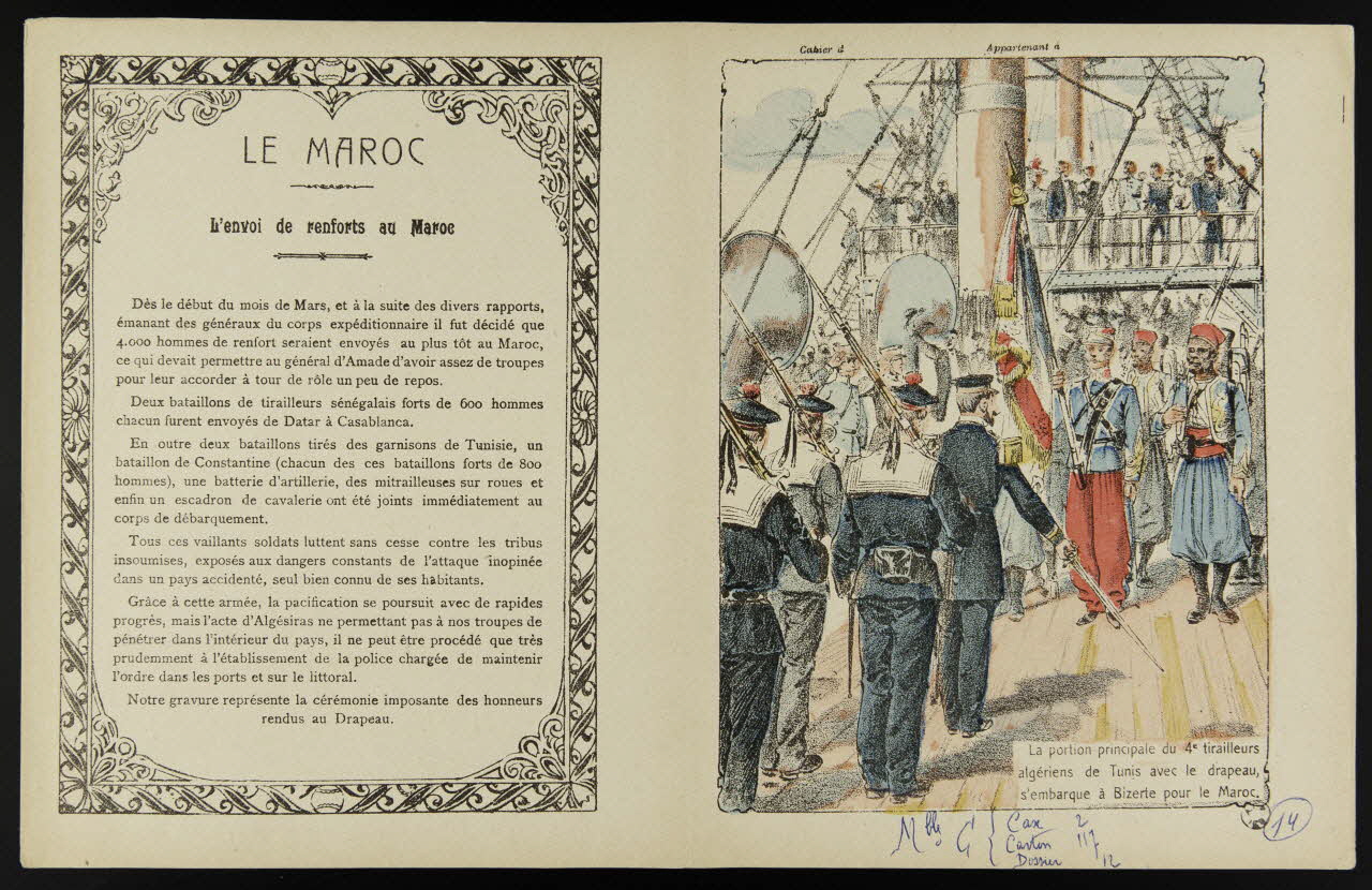 estampe LE MAROC  L'envoi de renforts au Maroc 1963.144.138 Photo