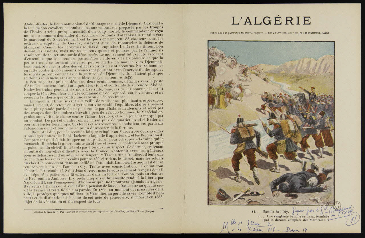estampe L'ALGERIE  11. - Bataille de l'Isly. 1963.144.167 Photo