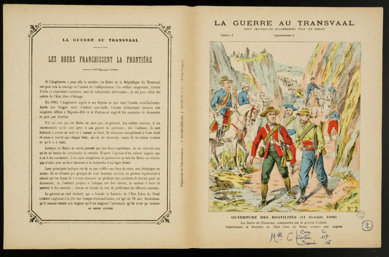 estampe LA GUERRE AU TRANSVAAL  OUVERTURE DES HOSTILITES (11 Octobre 1899). 1963.144.176 Photo