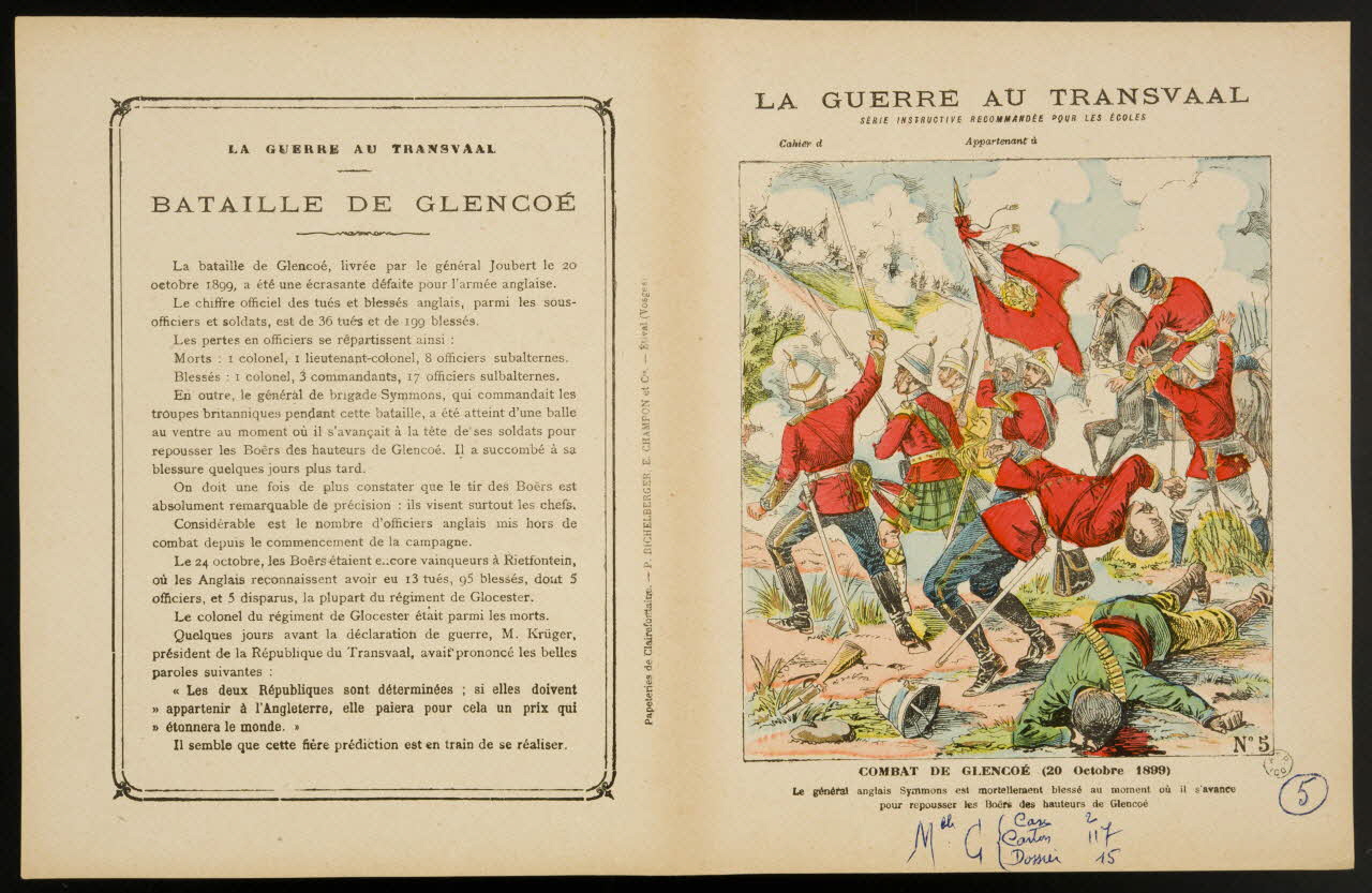estampe LA GUERRE AU TRANSVAAL  COMBAT DE GLENCOE (20 Octobre 1899) 1963.144.179 Photo