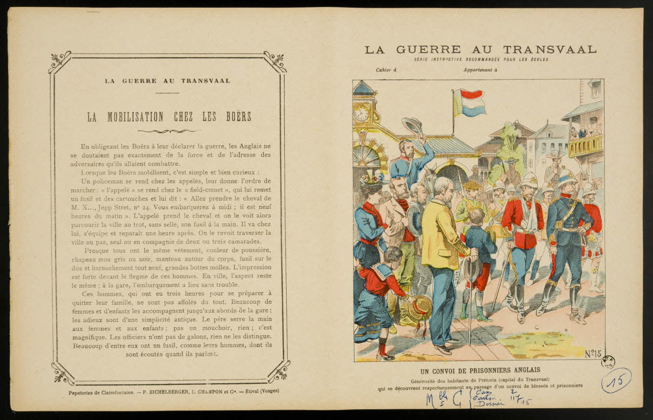 estampe LA GUERRE AU TRANSVAAL  UN CONVOI DE PRISONNIERS ANGLAIS 1963.144.189 Photo