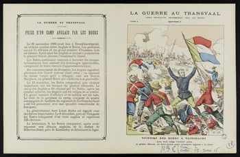 estampe LA GUERRE AU TRANSVAAL  VICTOIRE DES BOËRS A NOITGDACHT 1963.144.202  Photo