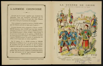 estampe LA GUERRE DE CHINE  Troupes chinoises allant prendre position devant Pékin 1963.144.206  Photo