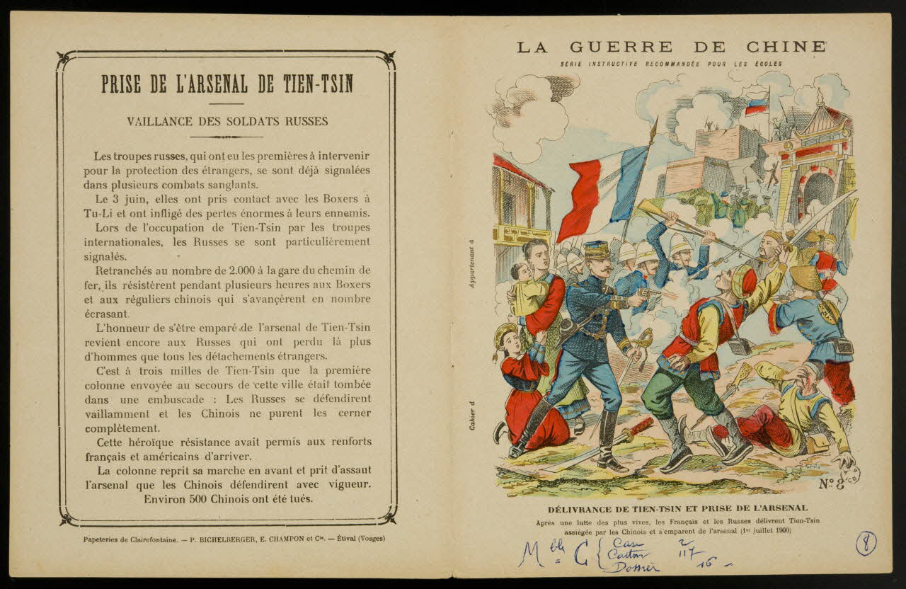 estampe LA GUERRE DE CHINE  DELIVRANCE DE TIEN-TSIN ET PRISE DE L'ARSENAL 1963.144.210 Photo
