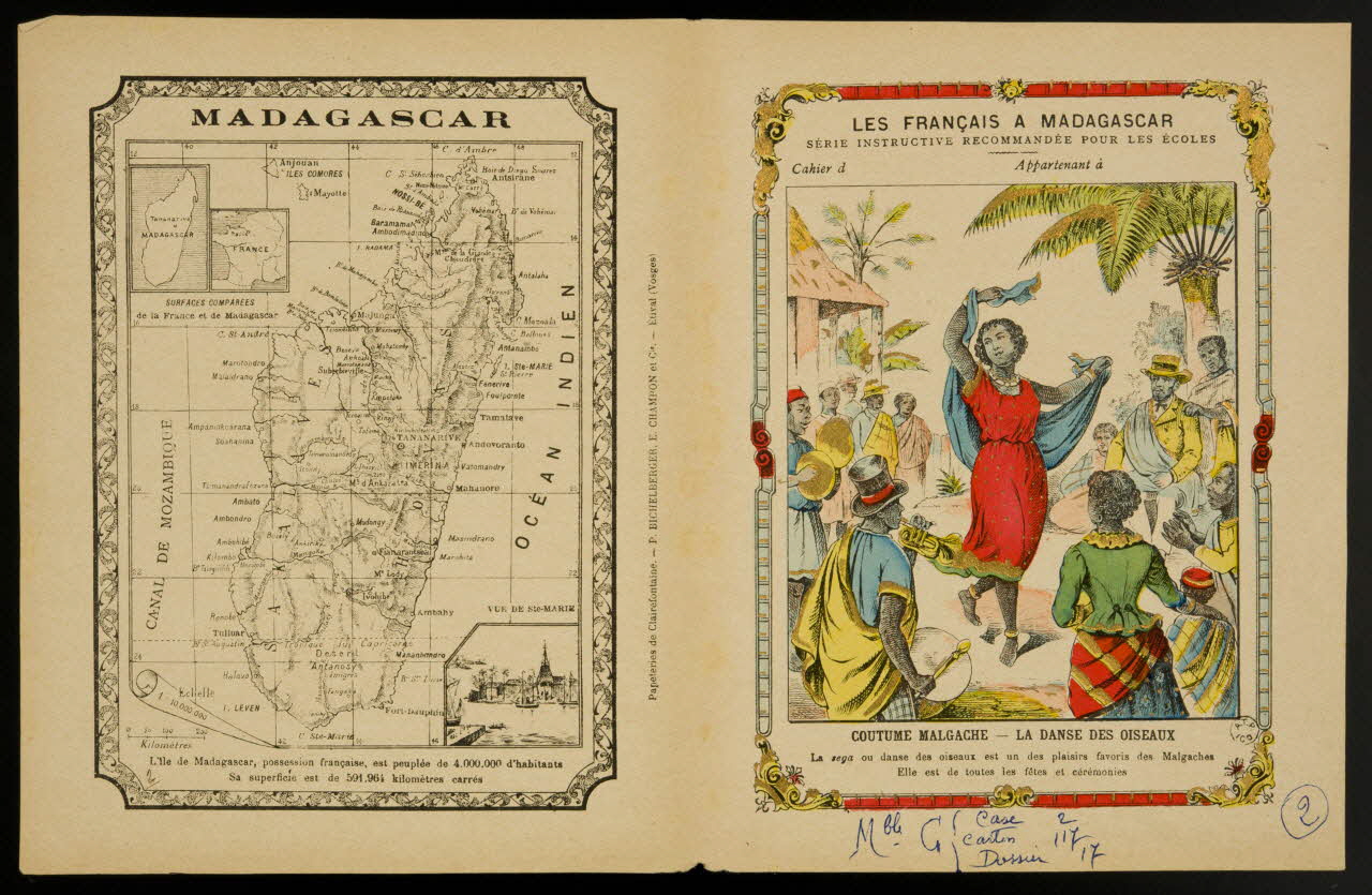 estampe LES FRANCAIS A MADAGASCAR  COUTUME MALGACHE - LA DANSE DES OISEAUX 1963.144.220 Photo