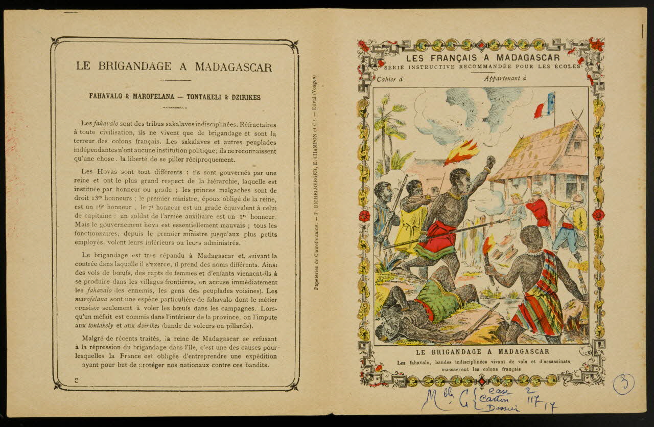estampe LES FRANCAIS A MADAGASCAR  LE BRIGANDAGE A MADAGASCAR 1963.144.221 Photo
