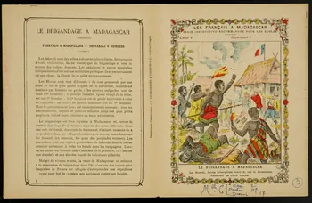 estampe LES FRANCAIS A MADAGASCAR  LE BRIGANDAGE A MADAGASCAR 1963.144.221  Photo