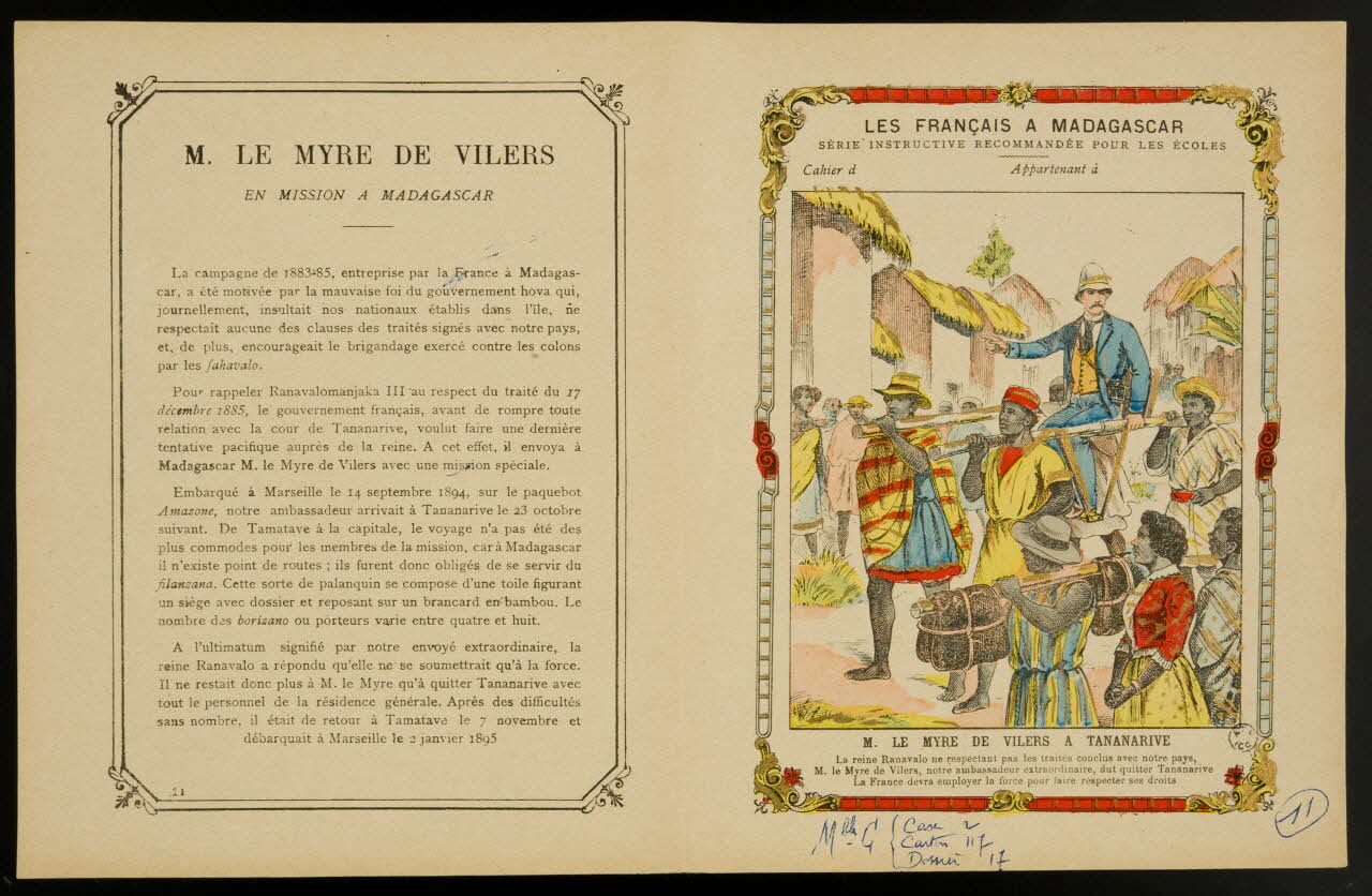estampe LES FRANCAIS A MADAGASCAR  M. LE MYRE DE VILERS A TANANARIVE 1963.144.229 Photo