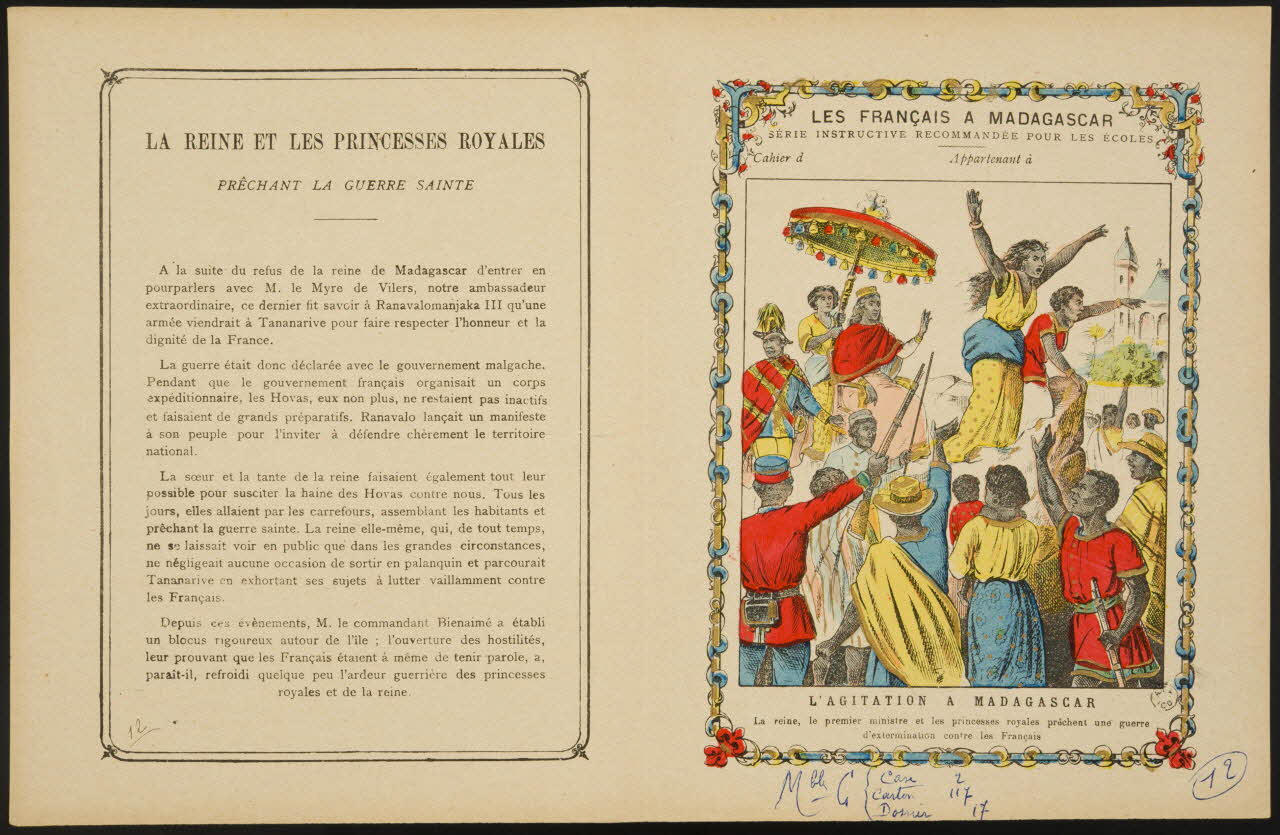 estampe LA REINE ET LES PRINCESSES ROYALES  PRÊCHANT LA GUERRE SAINTE 1963.144.230 Photo