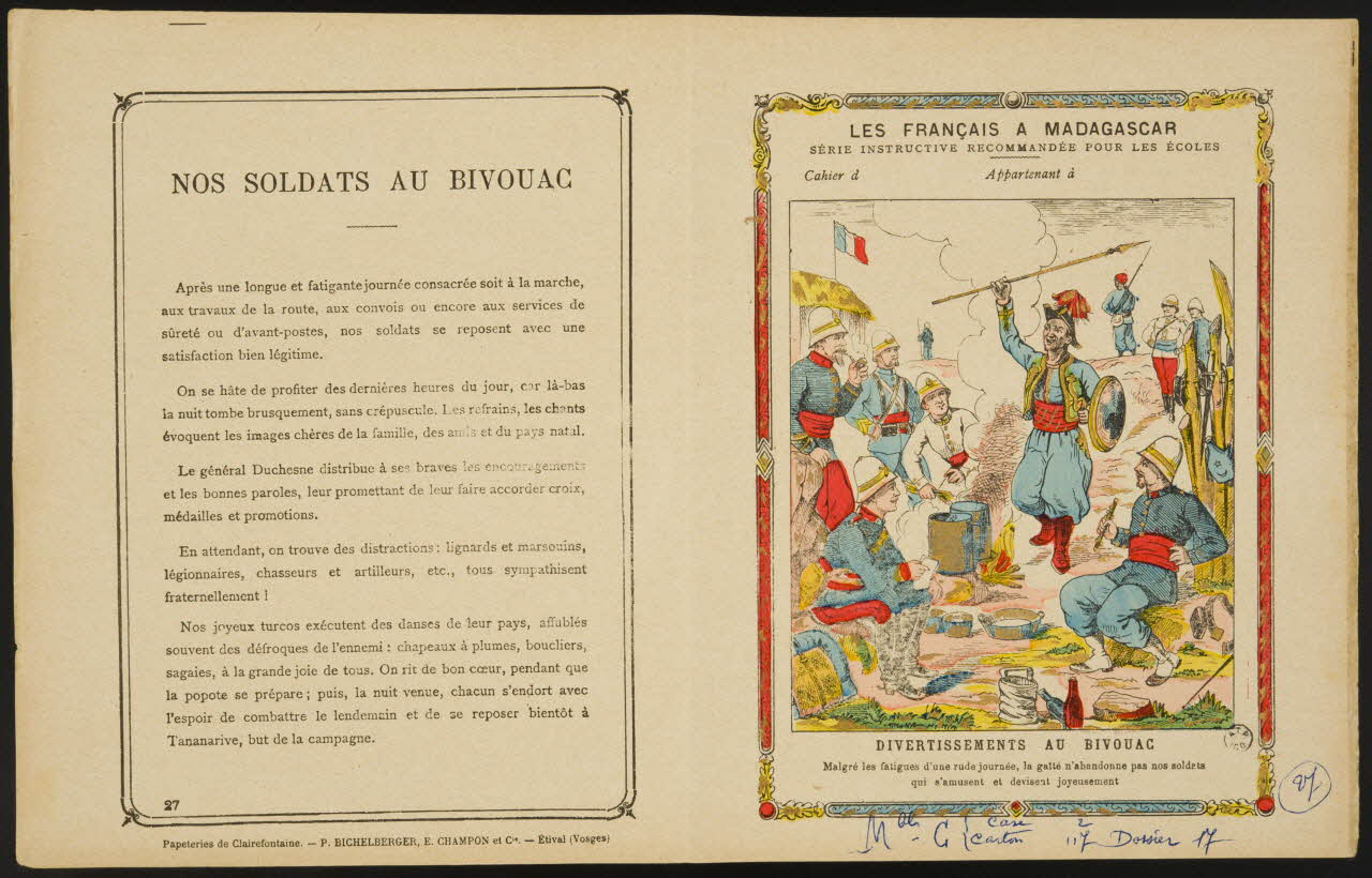 estampe NOS SOLDATS AU BIVOUAC 1963.144.245 Photo