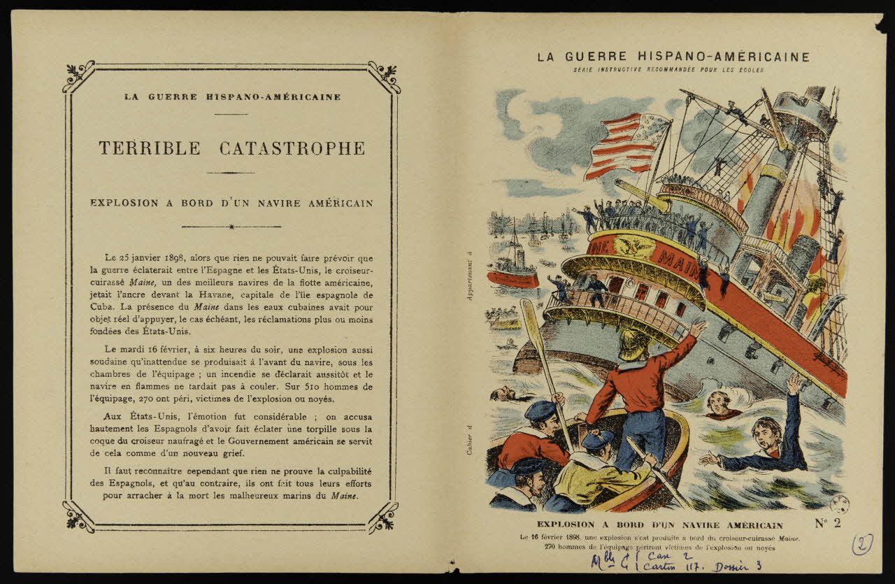 estampe EXPLOSION A BORD D'UN NAVIRE AMERICAIN 1963.144.30 Photo