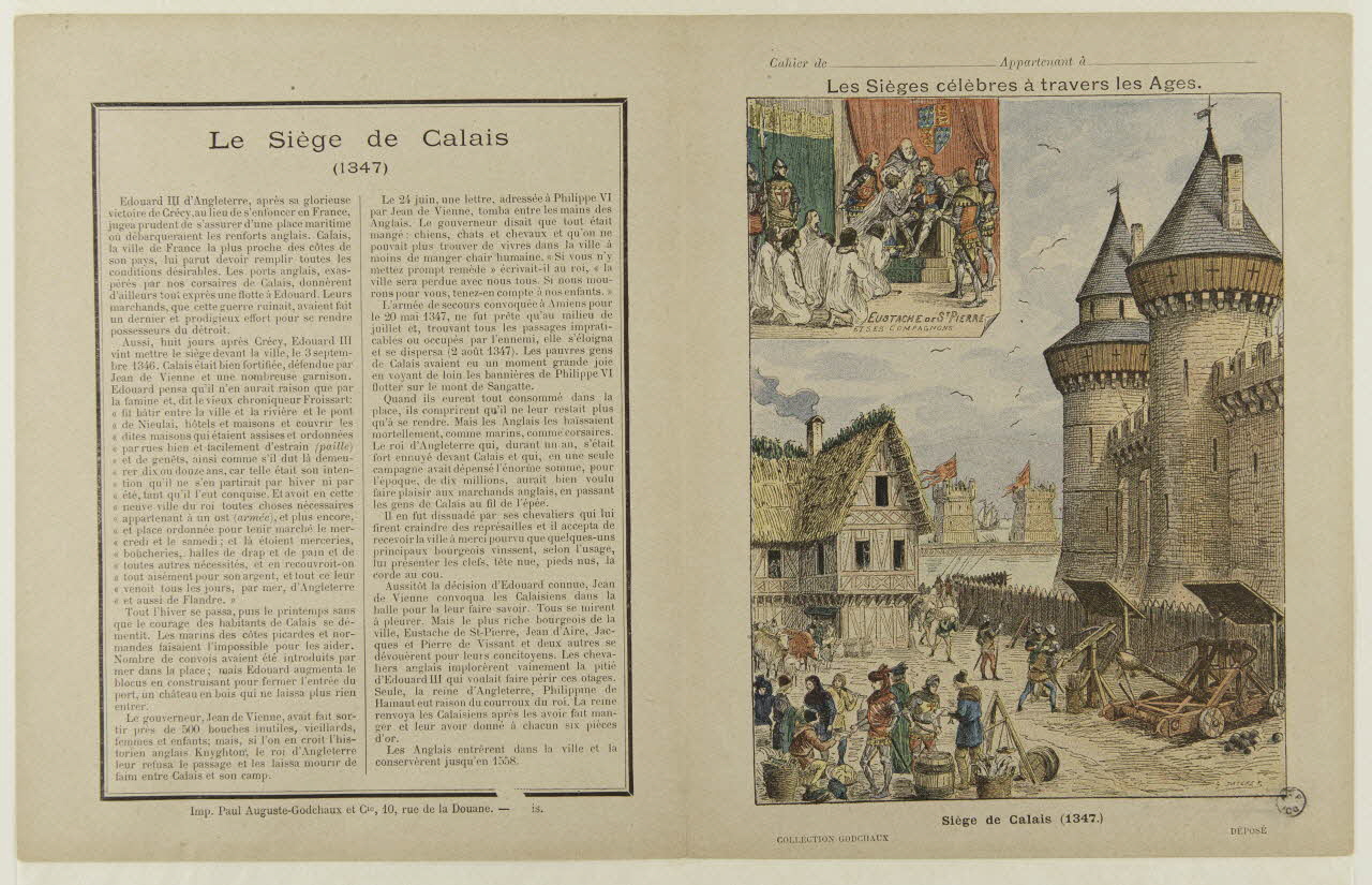 estampe LE SIEGE DE CALAIS 1963.144.308 Photo