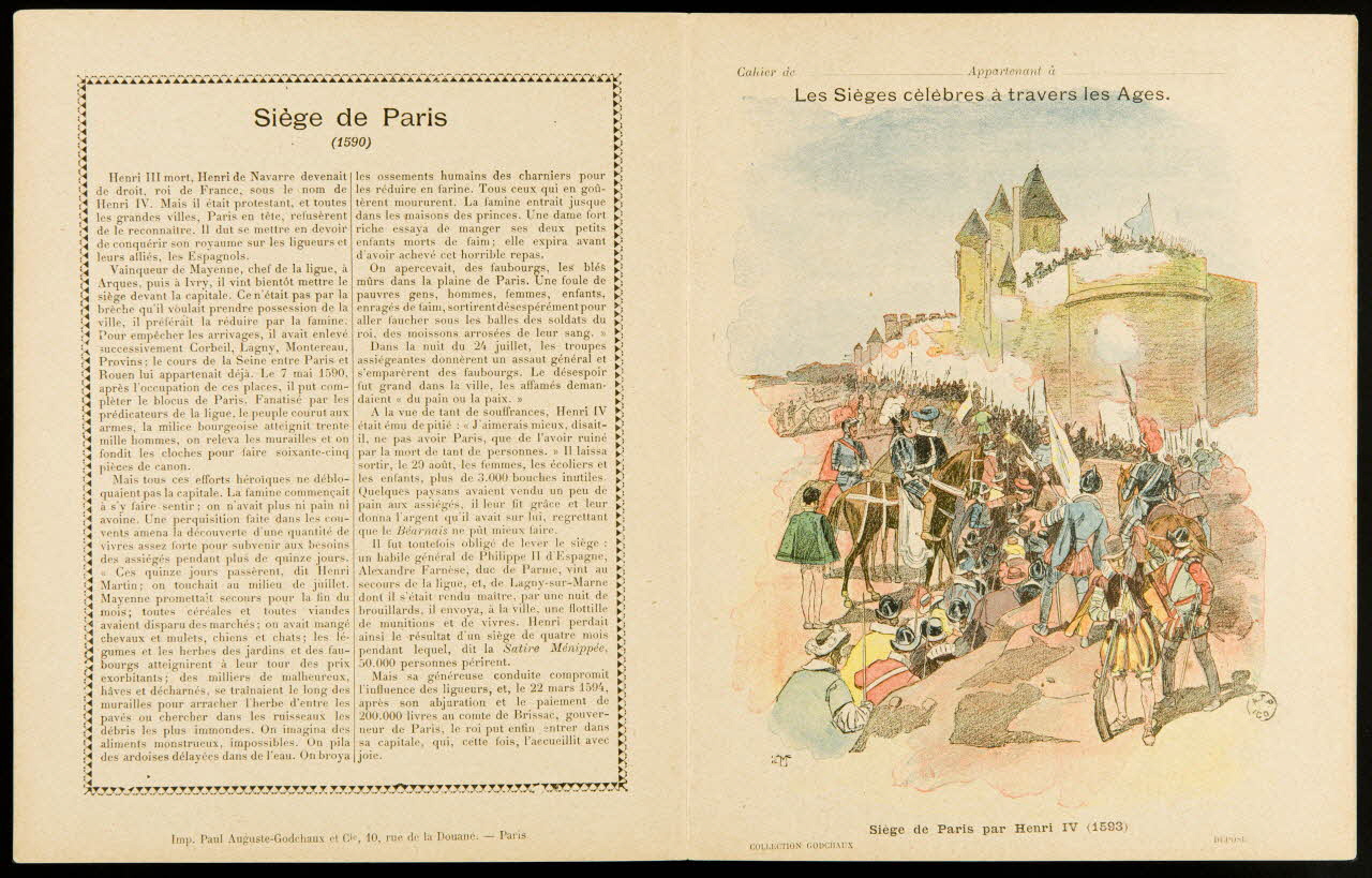 estampe Siège de Paris par Henri IV (1593) 1963.144.311 Photo