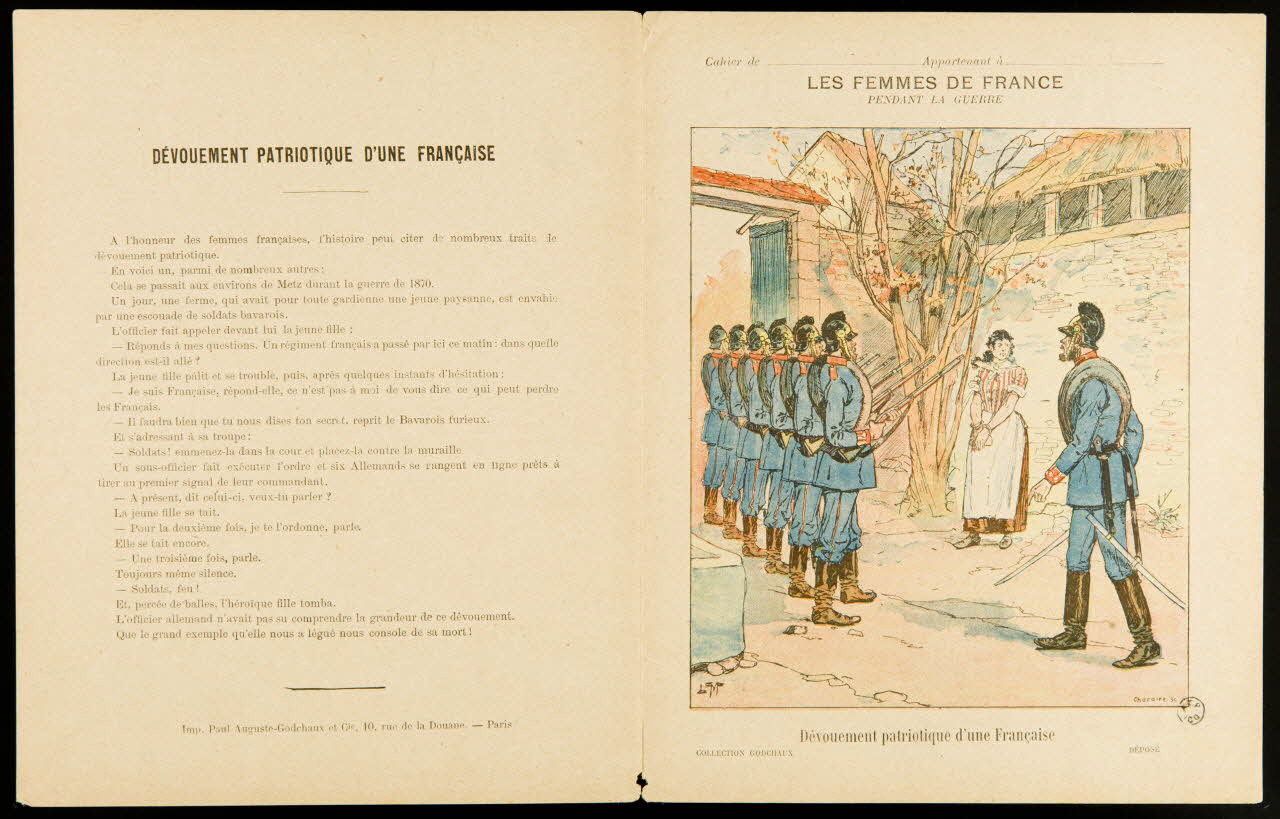 estampe Dévouement patriotique d'une Française 1963.144.321 Photo