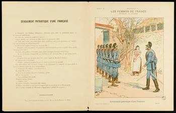 estampe Dévouement patriotique d'une Française 1963.144.321 Photo