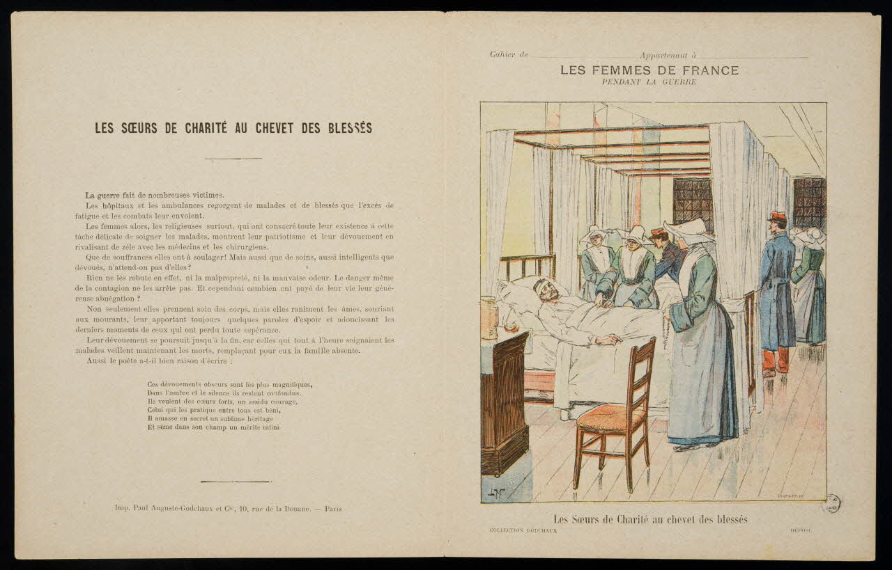 estampe Les Soeurs de charité au chevet des blessés 1963.144.327 Photo