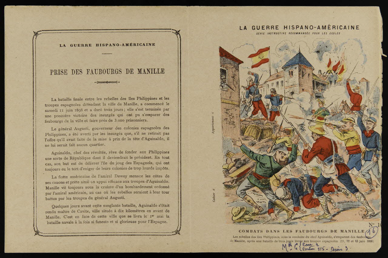 estampe COMBATS DANS LES FAUBOURGS DE MANILLE 1963.144.44 Photo