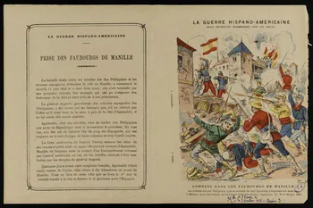 estampe COMBATS DANS LES FAUBOURGS DE MANILLE 1963.144.44  Photo