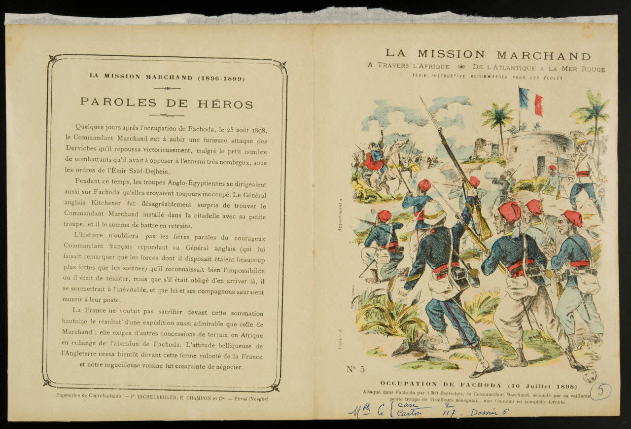 estampe LA MISSION MARCHAND  OCCUPATION DE FACHODA (10 Juillet 1898) 1963.144.61 Photo