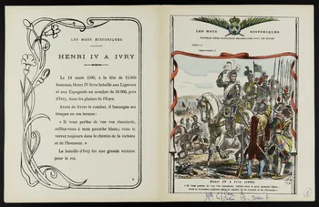 estampe LES MOTS HISTORIQUES  HENRI IV A IVRY 1963.144.68 Photo