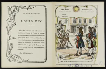 estampe LES MOTS HISTORIQUES  LOUIS XIV 1963.144.69  Photo