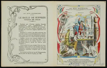 estampe LES MOTS HISTORIQUES  LE BAILLI DE SUFFREN  VAINQUEUR DES ANGLAIS 1963.144.72 Photo