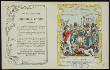 estampe LES MOTS HISTORIQUES  CAMBRONNE A WATERLOO 1963.144.77  Photo