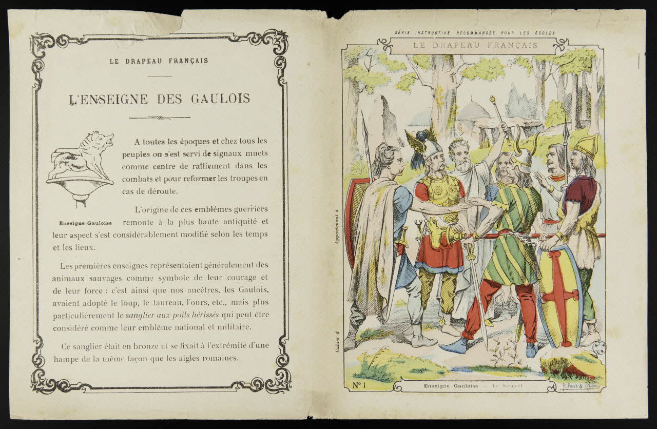 estampe LE DRAPEAU FRANCAIS  Enseigne Gauloise - Le Serment 1963.144.79 Photo