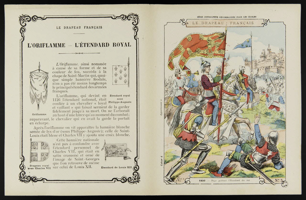 estampe LE DRAPEAU FRANCAIS  1450 - Page portant l'Etendard du roi 1963.144.81 Photo