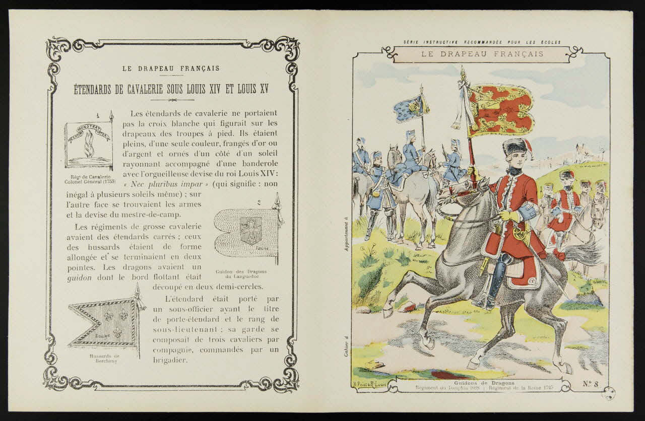 estampe LE DRAPEAU FRANCAIS  Guidons de Dragons 1963.144.86 Photo